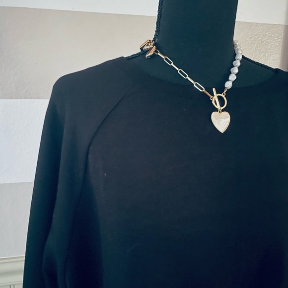 T Tahari Brand new Plus Size Elegant Black Crew Neck Sweater - Picture 5 of 11